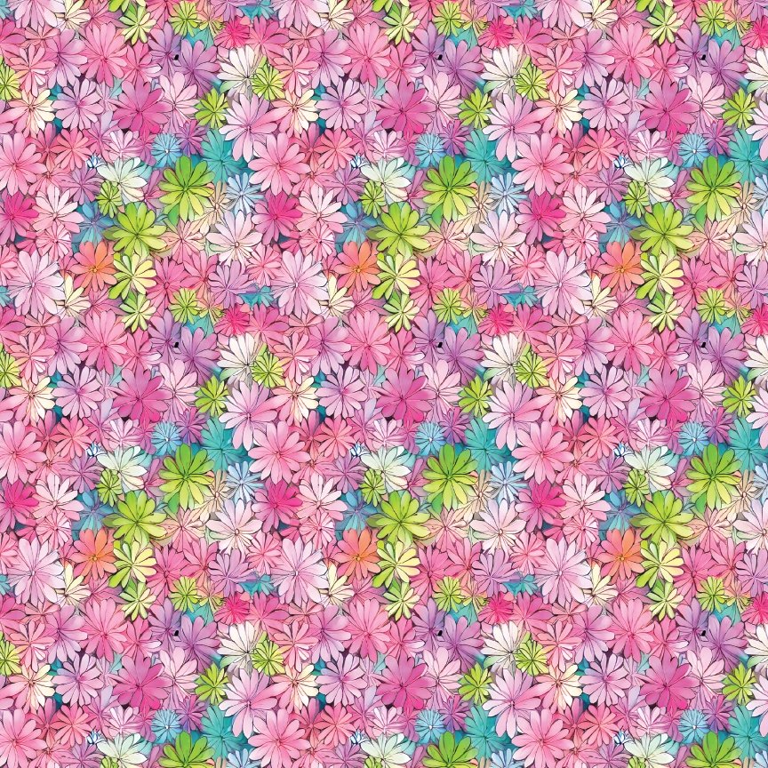 Dense Daisy Pattern Acrylic Sheets - CMB Pattern Acrylic
